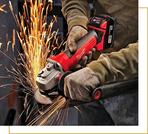 sparks flying from assembly tool